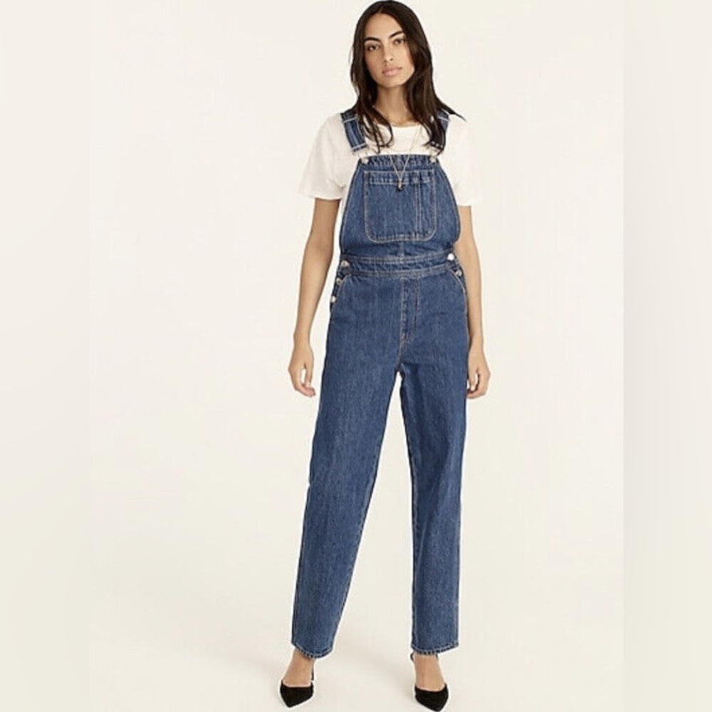 J. Crew Slouchy Boyfriend Overall In Hartwood Wash - Picture 2 of 8